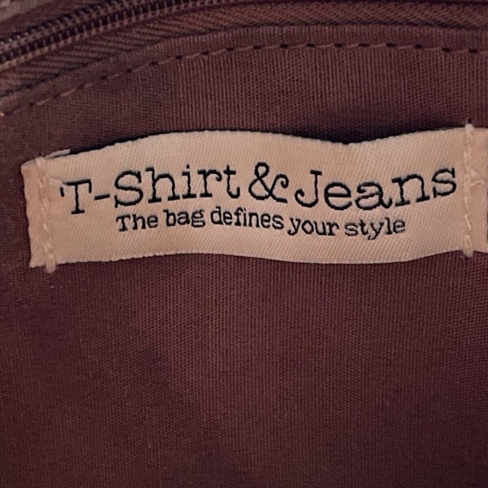 T-Shirt & Jeans Brown PU Vegan Leather Boho Bag with Matching Embroidery - Picture 8 of 14